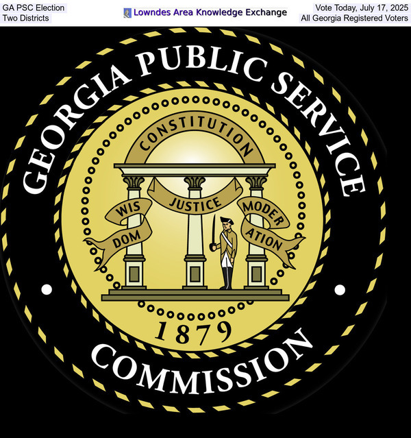 [GA PSC Election, Vote Today, July 17, 2025, Two Districts, All Georgia Registered Voters]