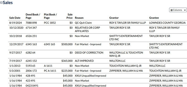 [Sales of 4875 US 41 South, Lake Park, GA, in Lowndes County Tax Assessors]