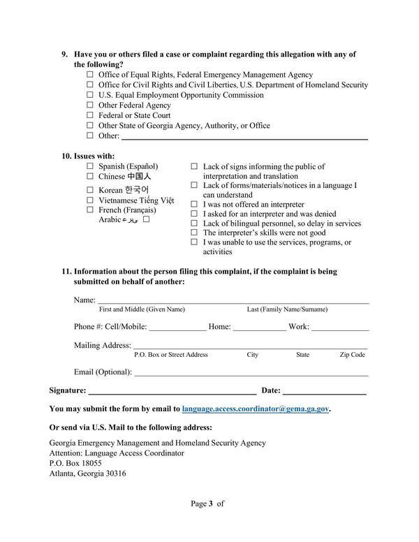 Korean S240} Lack of forms/materials/notices in a language I