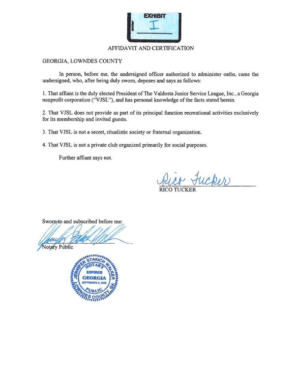 AFFIDAVIT AND CERTIFICATION