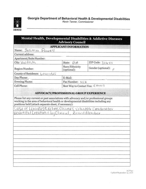Juliana Powell Application