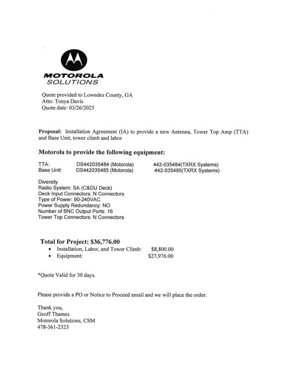 Motorola Solutions Quote