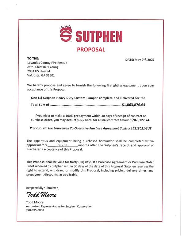 Sutphen Proposal