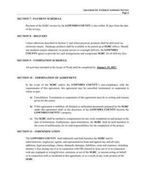 [SECTION 10 —- TERMINATION OF AGREEMENT]