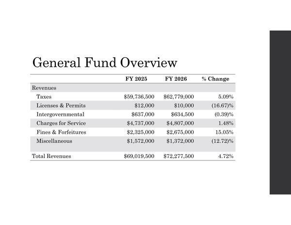 [General Fund Overview]