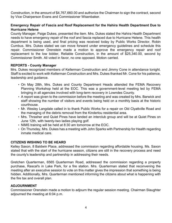 On May 28th, Mrs. Dukes and County Department Heads attended the FEMA Recovery