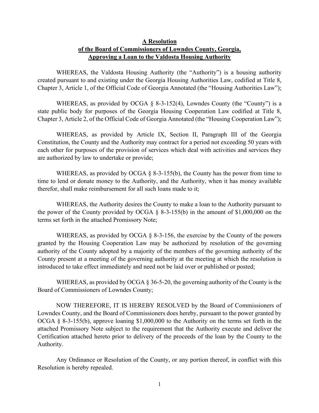 WHEREAS, as provided by Article IX, Section I, Paragraph III of the Georgia