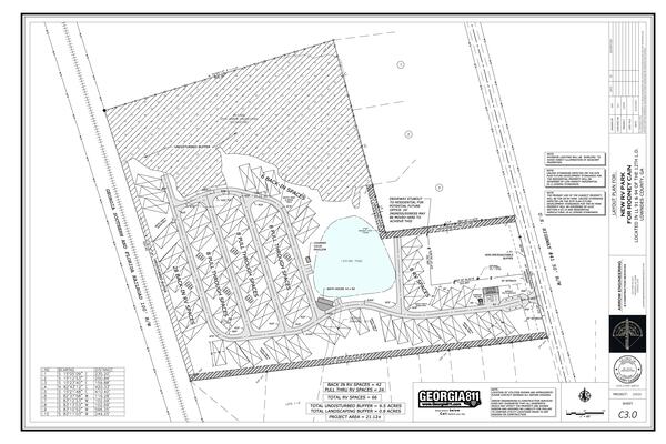 Layout Plan for New RV Park for Rodney Cain