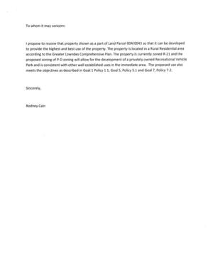 [Rezoning request by Rodney Cain]