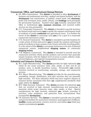 [Commercial, Office, and Institutional Zoning Districts]