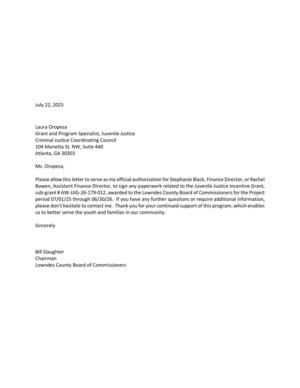 [Letter authorizing Stephanie Black or Rache Bowen to sign]