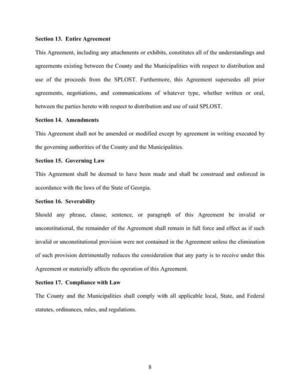 [Section 13. Entire Agreement; Section 14. Amendments; Section 15. Governing Law; Section 16. Severability; Section 17. Compliance with Law]