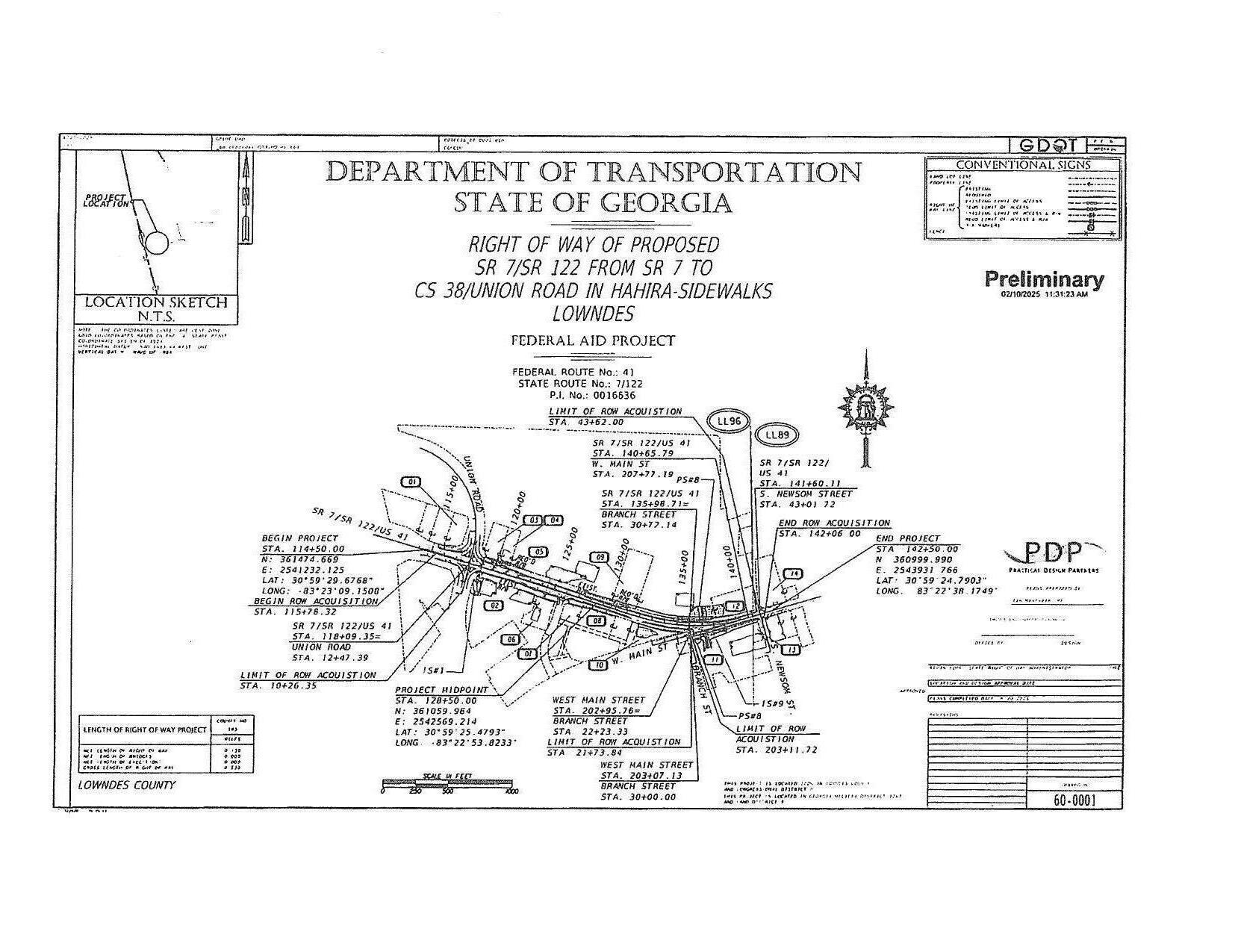Map: GDOT Right of Way proposed