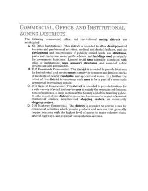 [COMMERCIAL, OFFICE, AND INSTITUTIONAL ZONING DISTRICTS]