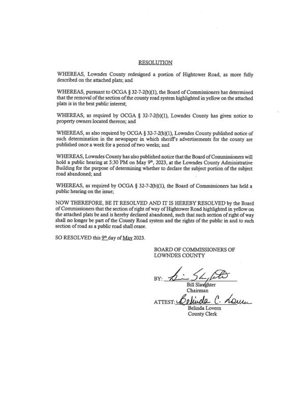 RESOLUTION 2023-05-09