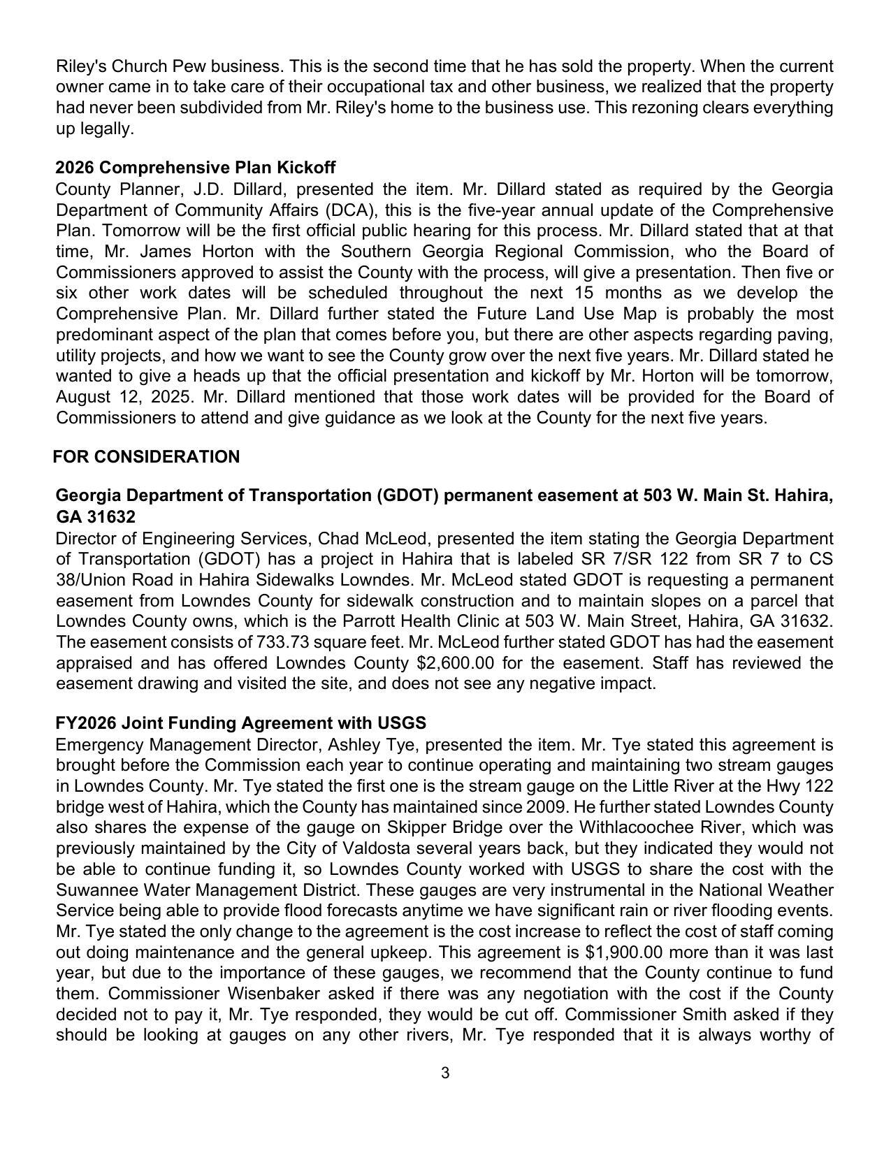 Riley's Church Pew business. This is the second time that he has sold the property. When the current