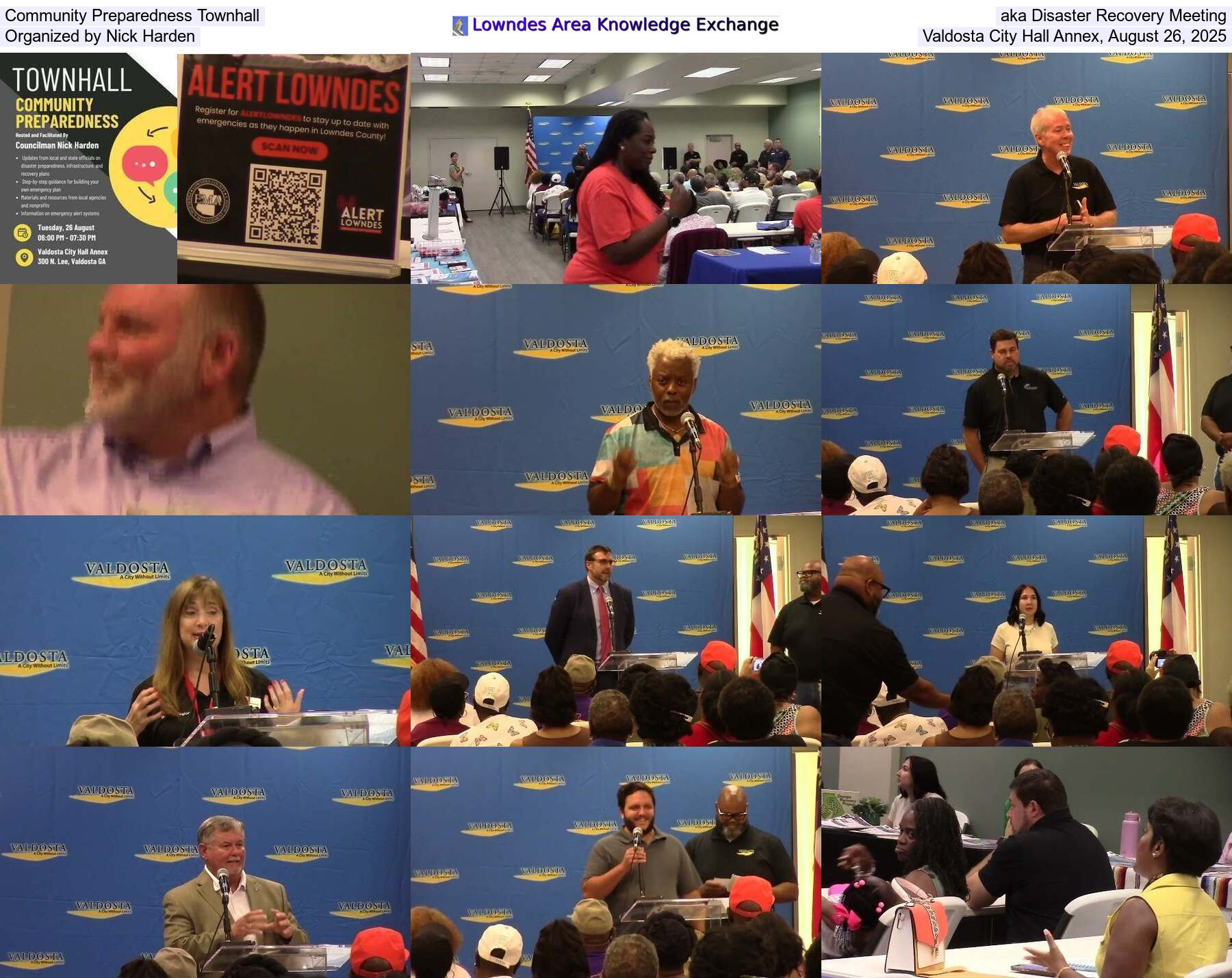 Collage @ Community Preparedness Townhall, 26 August 2025