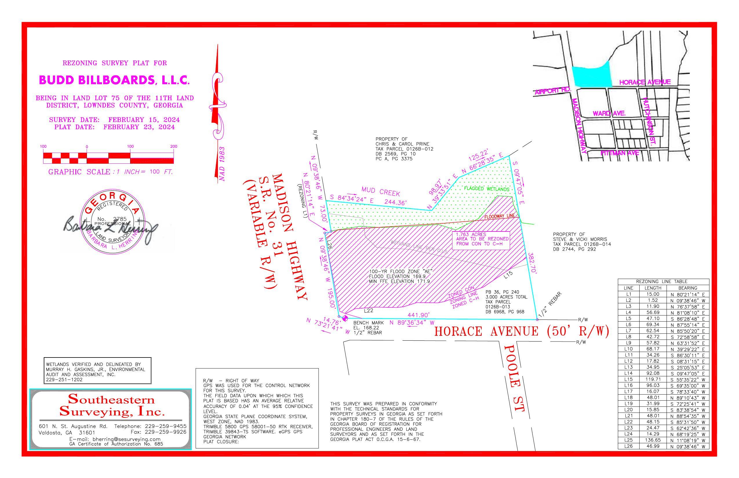 SURVEY with 100-YR_FLOOD ZONE AE