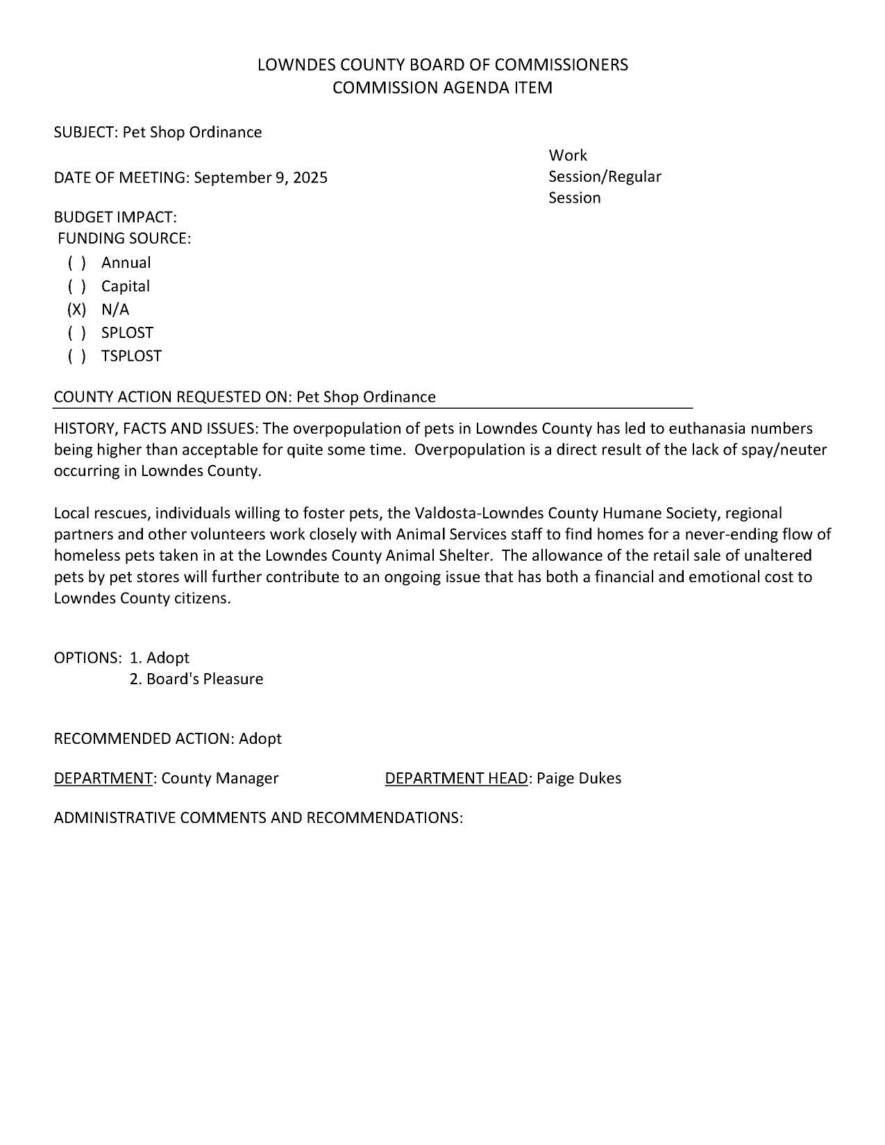 The overpopulation of pets in Lowndes County has led to euthanasia numbers being higher than acceptable for quite some time. Overpopulation is a direct result of the lack of spay/neuter occurring in Lowndes County.
