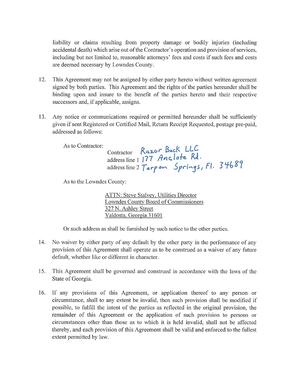 [This Agreement may not be assigned by either party hereto without written agreement]