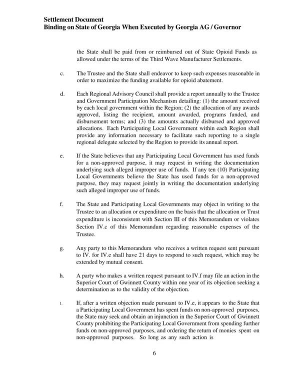 expenditure is inconsistent with Section III of this Memorandum or violates