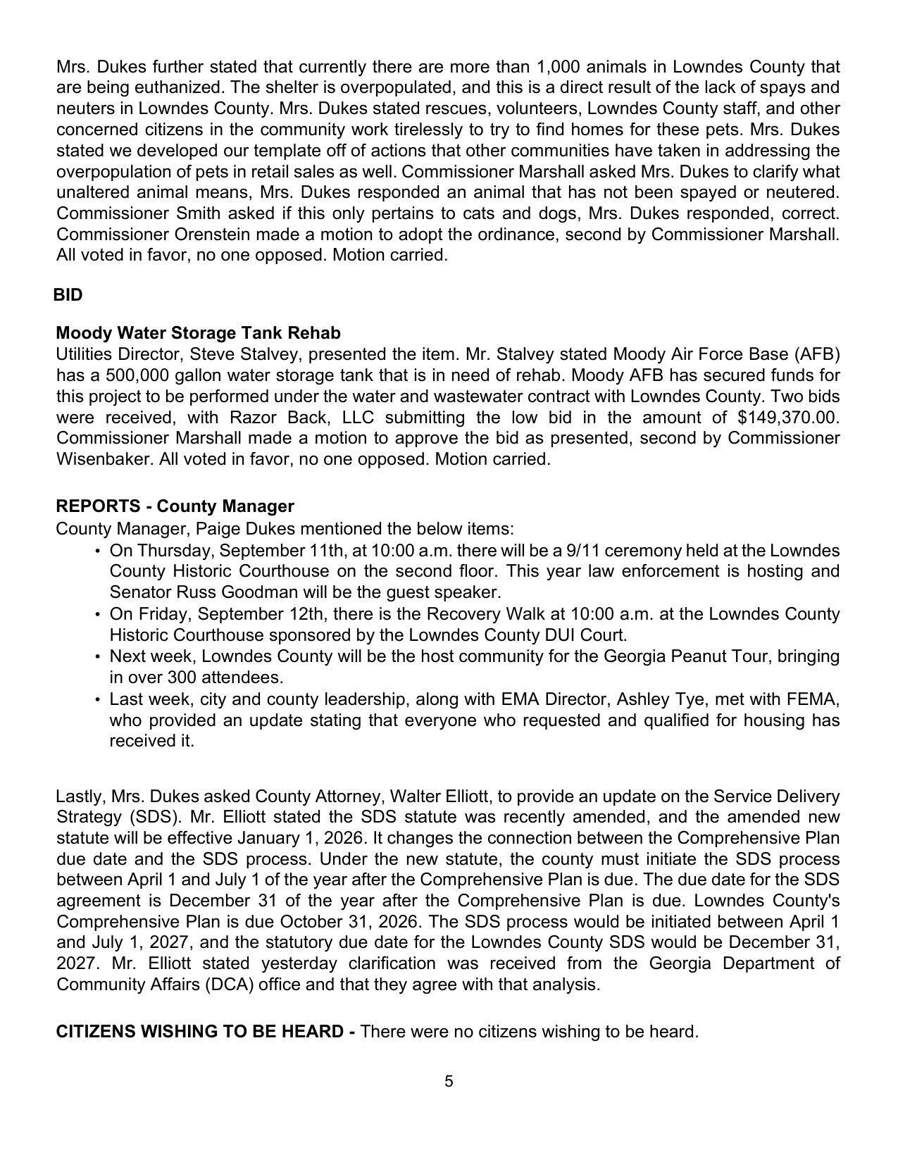 overpopulation of pets in retail sales as well. Commissioner Marshall asked Mrs. Dukes to clarify what