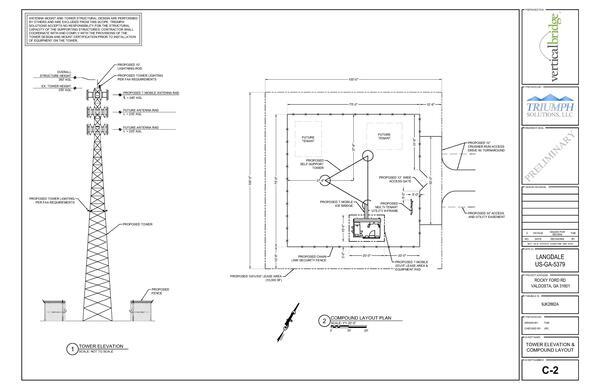 Tower Elevation & Compound Layout