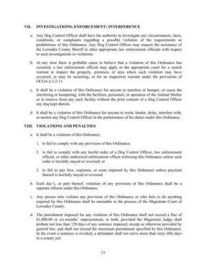 [VII. INVESTIGATIONS; ENFORCEMENT; INTERFERENCE, VIII. VIOLATIONS AND PENALTIES]