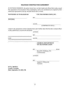 [IN WITNESS WHEREOF: CSX & GDOT]