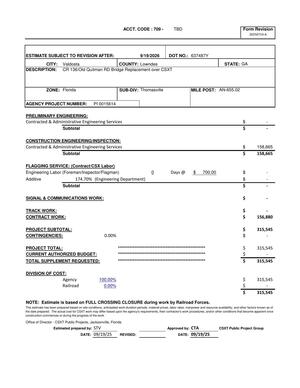 [GDOT Cost Estimate to be paid by GDOT]