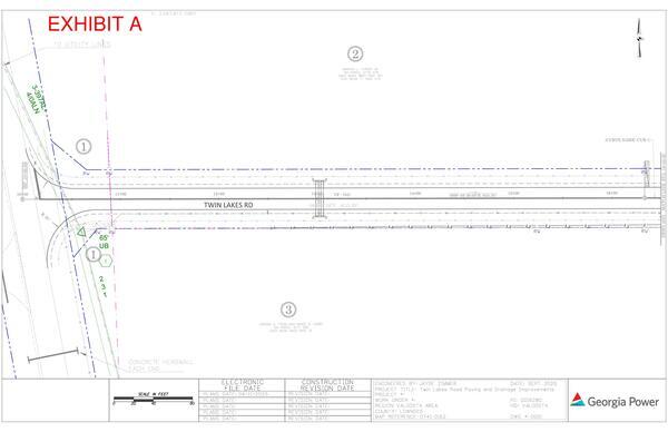 Map: Engineering for power line easement, Twin Lakes Road (1 of 14)