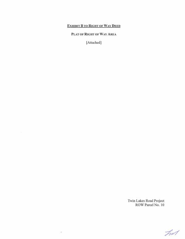 PLAT OF RIGHT OF WAY AREA