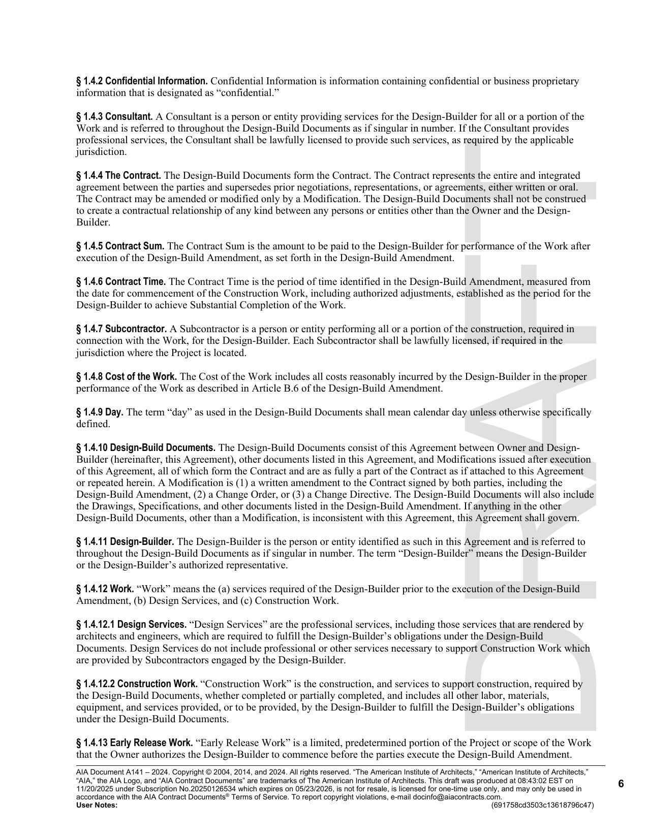 of this Agreement, all of which form the Contract and are as fully a part of the Contract as if attached to this Agreement