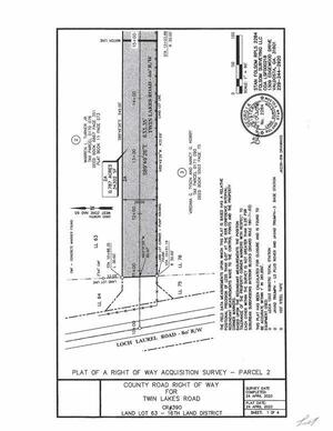 [Map: SURVEY of County Road Right of Way for Twin Lakes Road (1 of 4)]