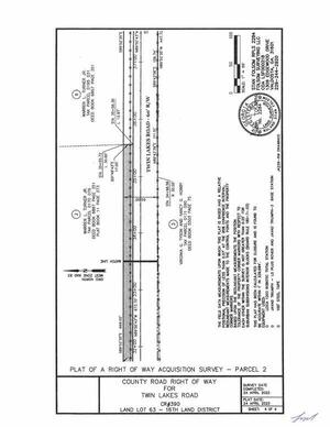 [Map: SURVEY of County Road Right of Way for Twin Lakes Road (4 of 4)]