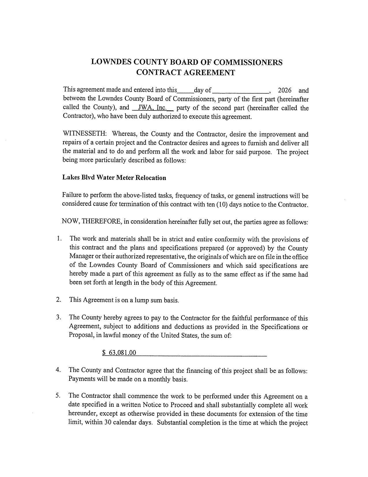 CONTRACT AGREEMENT