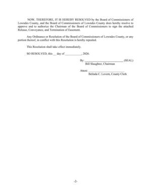 [NOW, THEREFORE, IT IS HEREBY RESOLVED by the Board of Commissioners of]