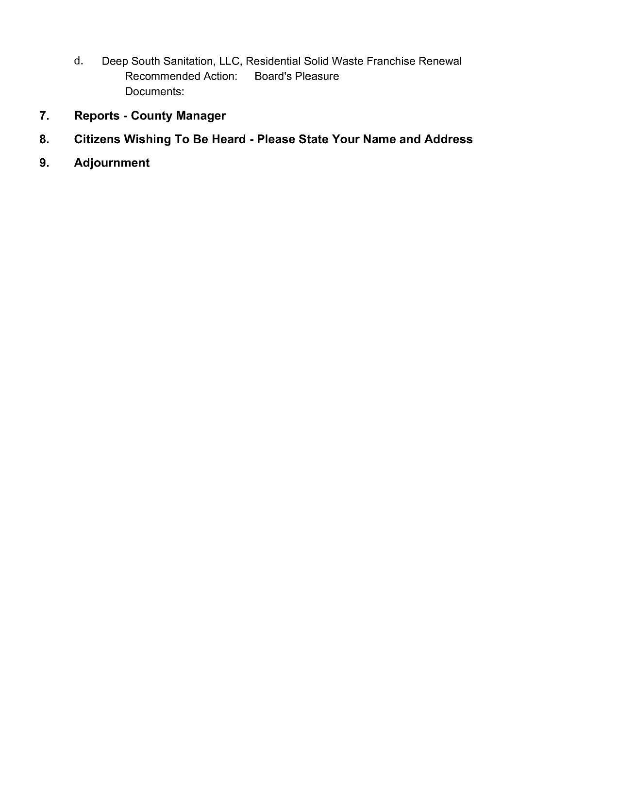 Adjournment