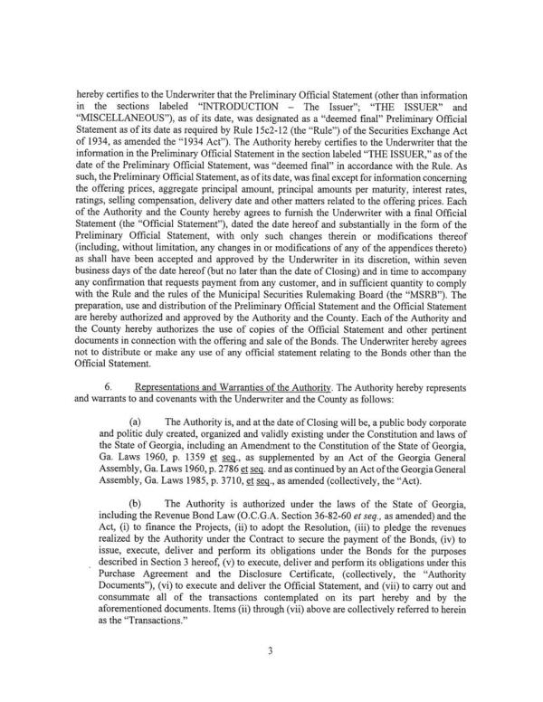 including the Revenue Bond Law (0.C.G.A. Section 36-82-60 et seq., as amended) and the