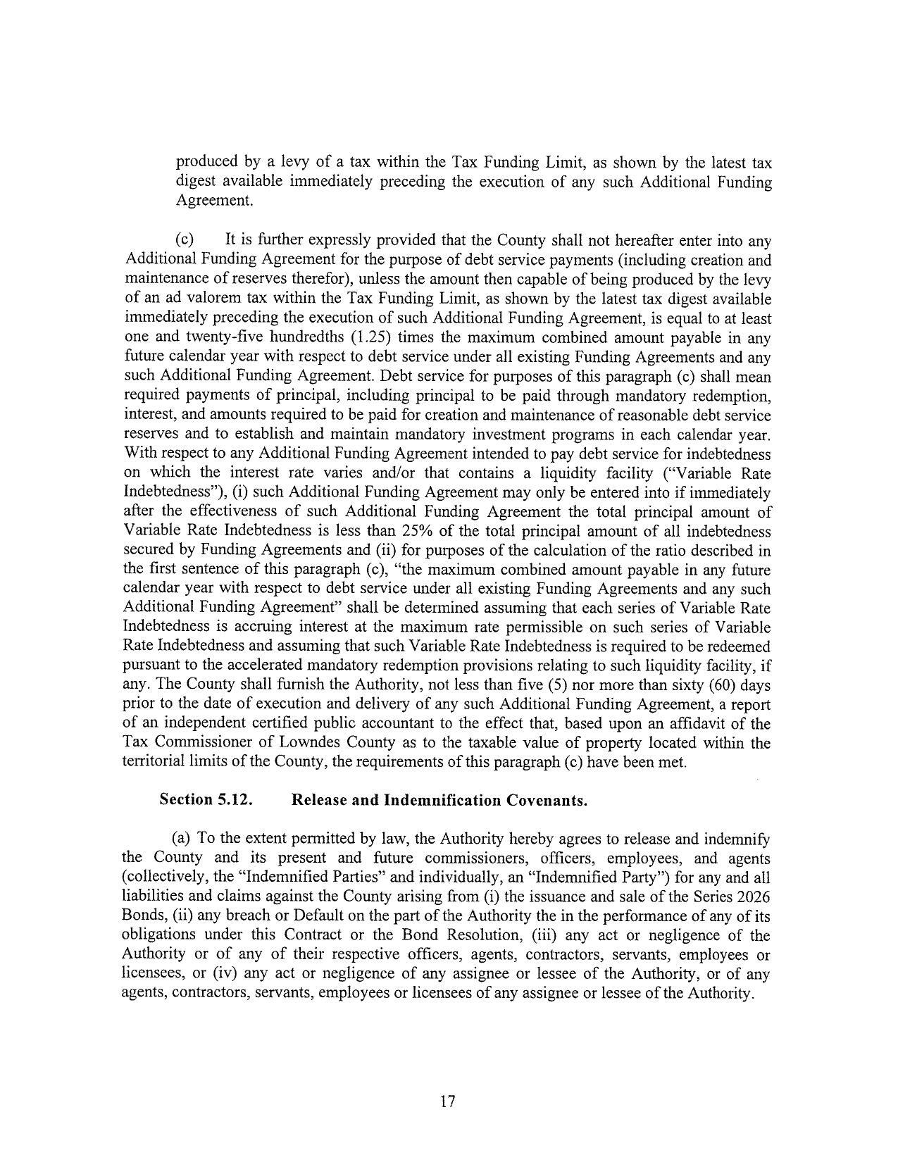 Section 5.12. Release and Indemnification Covenants.