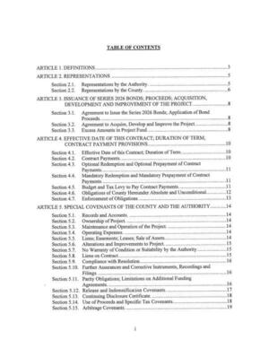 [Section 2.1. Representations by the Authority]