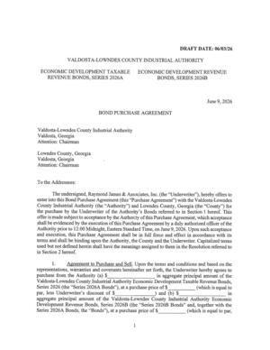 [BOND PURCHASE AGREEMENT]